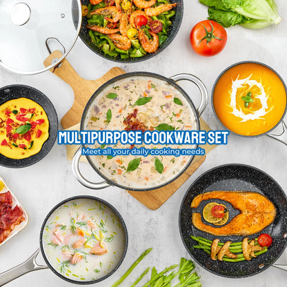 Induction Cookware Set, Nonstick, 10-Piece