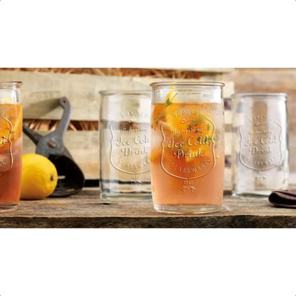 4 Vintage Italian Style 20oz Tumbler Glasses