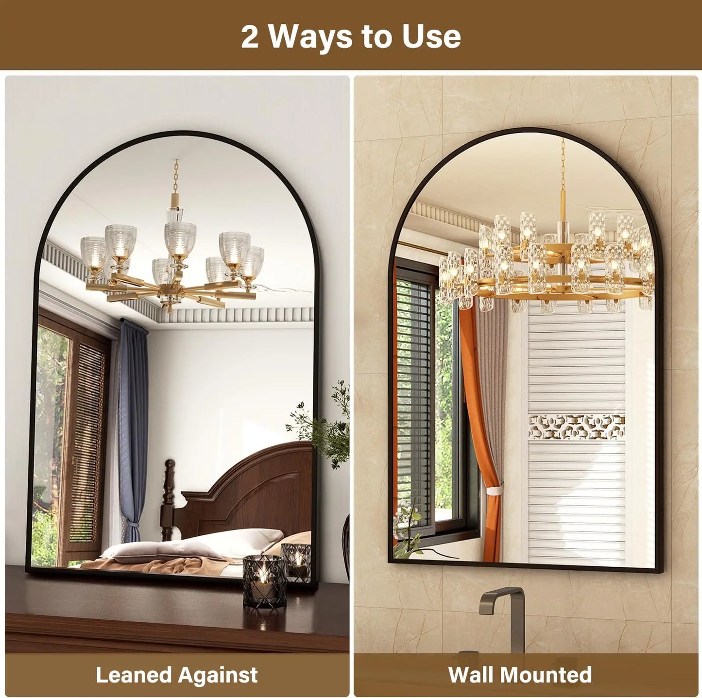 Arched Bathroom Wall Mirror