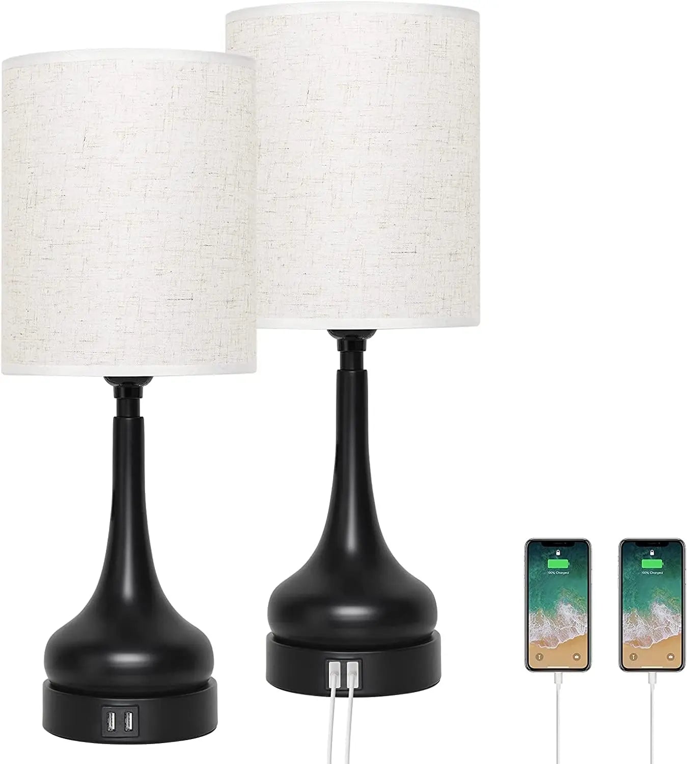Touch Control Table Lamps/USB Charging Ports