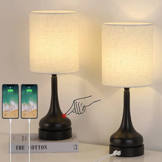 Touch Control Table Lamps/USB Charging Ports