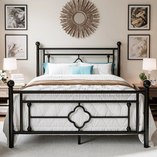 Vintage Metal Platform Bed Frame