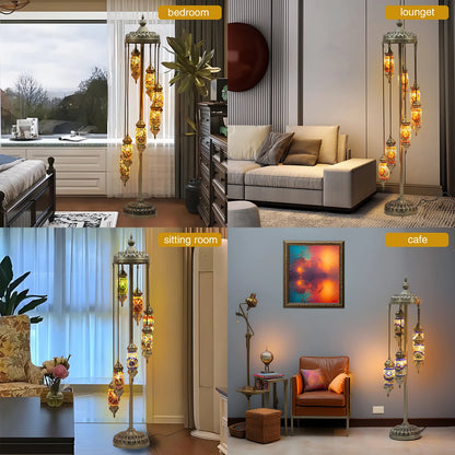 Handmade Turkish Mosaic Floor Lamp