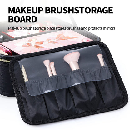 Travel Cosmetic Bag with Lighted Mirror
