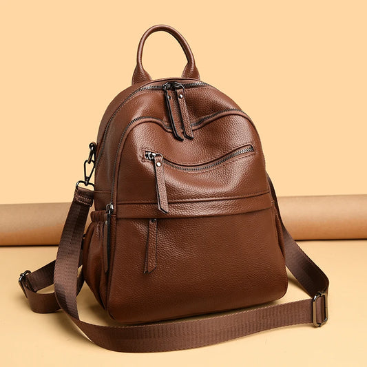 Real Cowhide Large Capacity Women's Backpack
