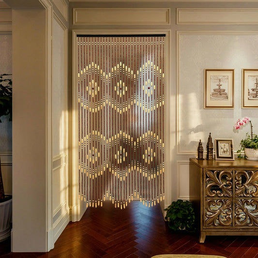 Natural Wooden Doorway Beaded Curtain