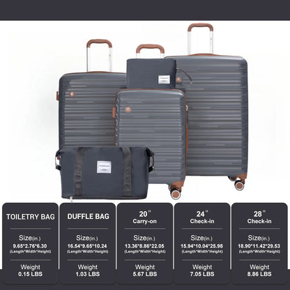 Luggage Set, Double Spinner Wheels, TSA Lock