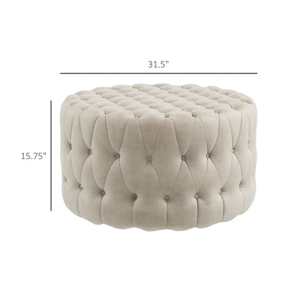 Button Tufted Ottoman