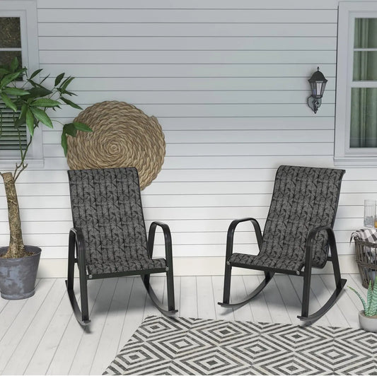 Outdoor Mesh Sling Rocking Chair
