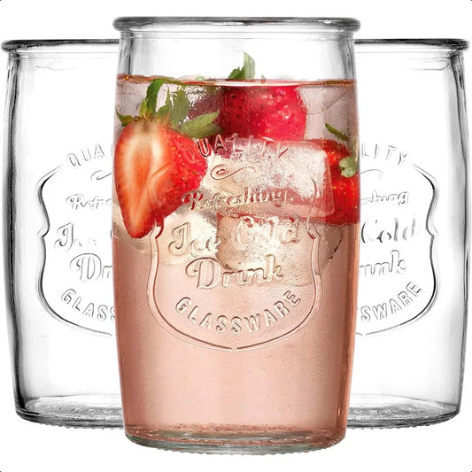 4 Vintage Italian Style 20oz Tumbler Glasses