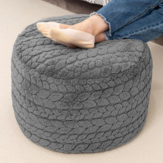 Round Boho Pouf Ottoman