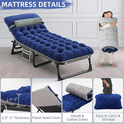 Portable Camping Cot with Mattress