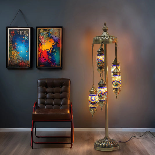 Handmade Turkish Mosaic Floor Lamp