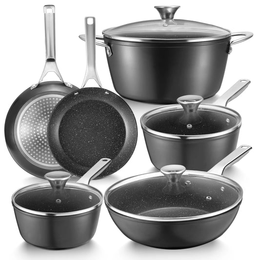 Induction Cookware Set, Nonstick, 10-Piece