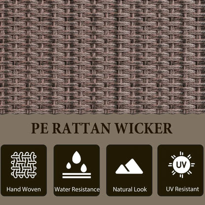 Swivel Chair Wicker Ratan Patio Furniture Set