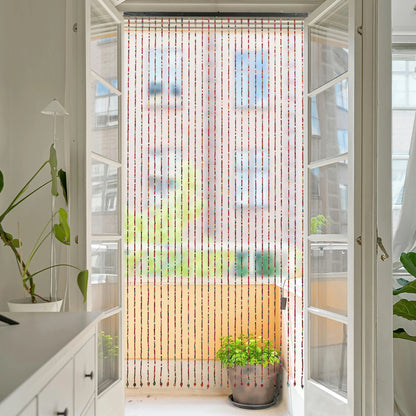 Bamboo Wood Beaded Doorway Curtain