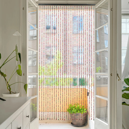 Bamboo Wood Beaded Doorway Curtain