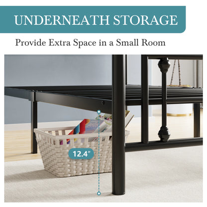 Vintage Metal Platform Bed Frame
