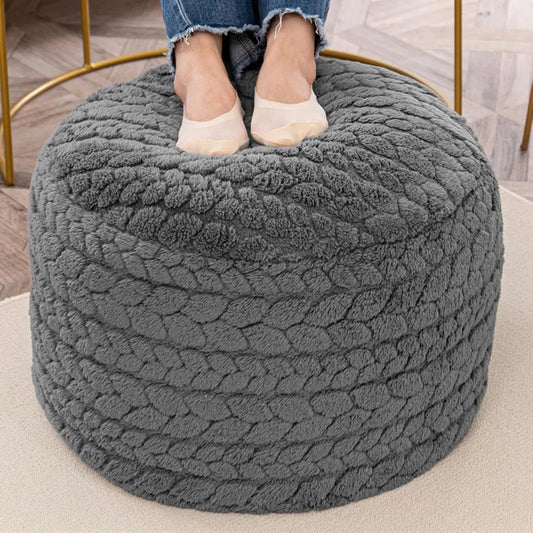 Round Boho Pouf Ottoman
