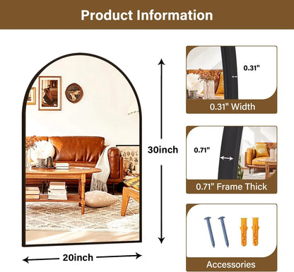 Arched Bathroom Wall Mirror