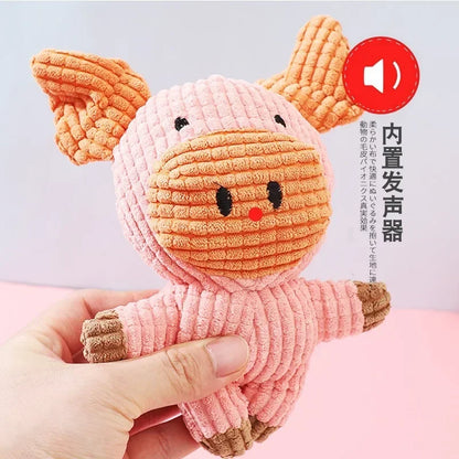 Plush Animal Shape Squeaky Dog Toys