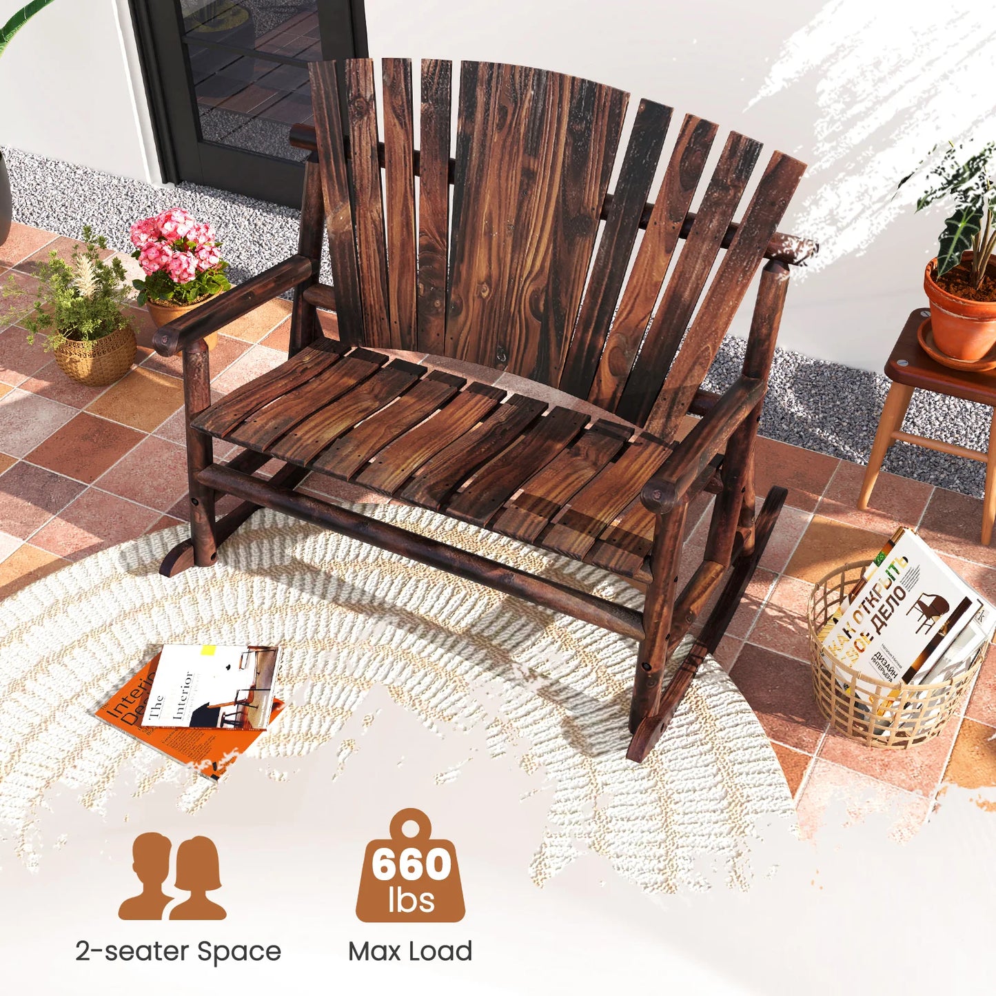 Outdoor Adirondack Rocking Chair