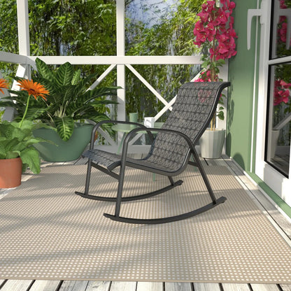 Outdoor Mesh Sling Rocking Chair