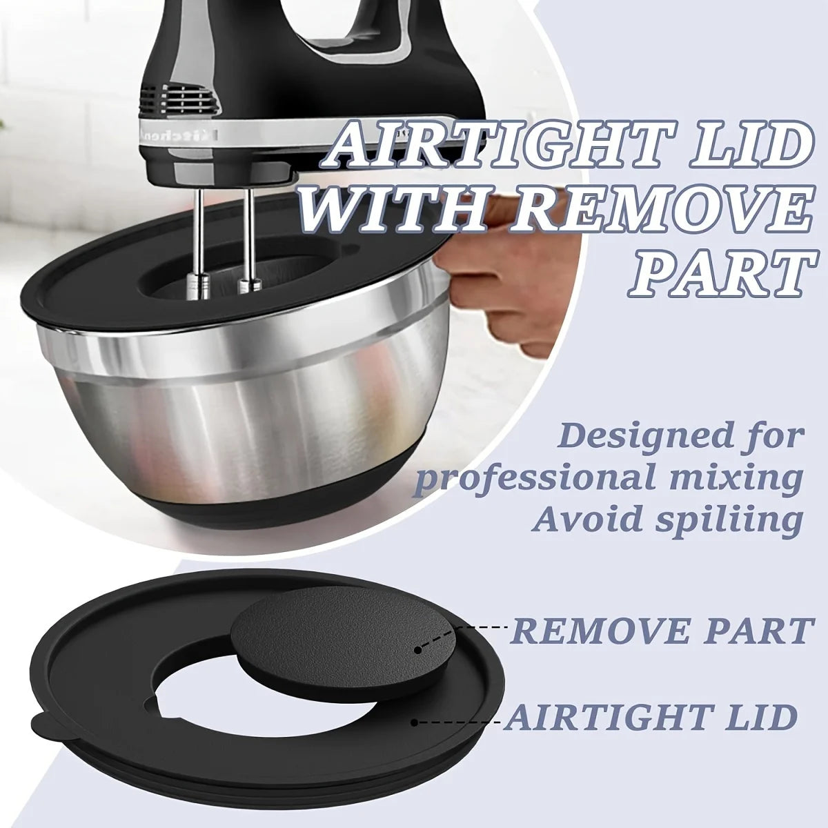Stainless Steel Mixing Bowl Set, Attachments