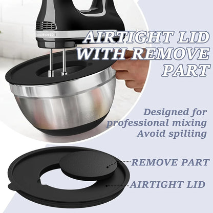 Stainless Steel Mixing Bowl Set, Attachments