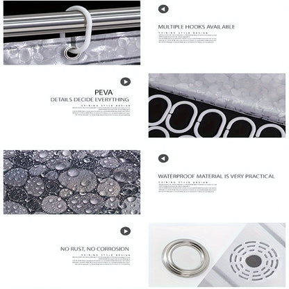 Pebble Pattern Shower Curtain Liner