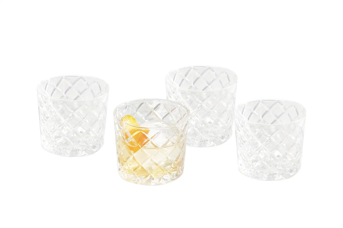 Diamond Cut Old Fashioned Glasses