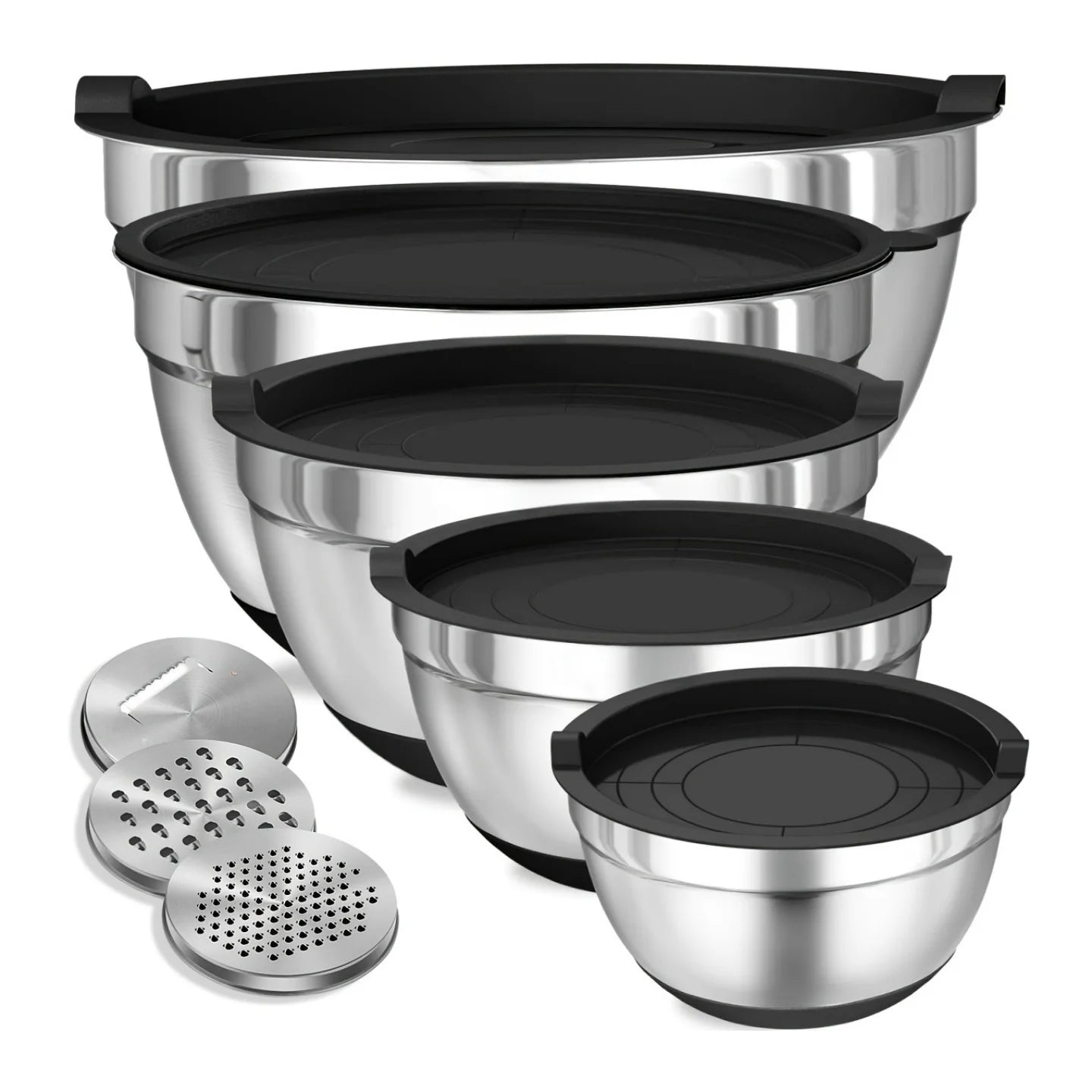 Stainless Steel Mixing Bowl Set, Attachments