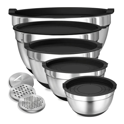 Stainless Steel Mixing Bowl Set, Attachments