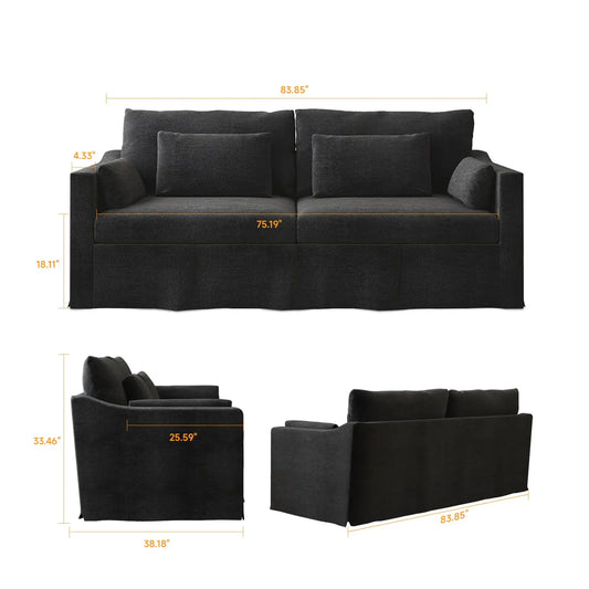 Luxury Living Room Sofa with Washable Slipcover