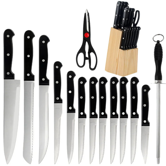Stainless Steel Kitchen Knives With Block