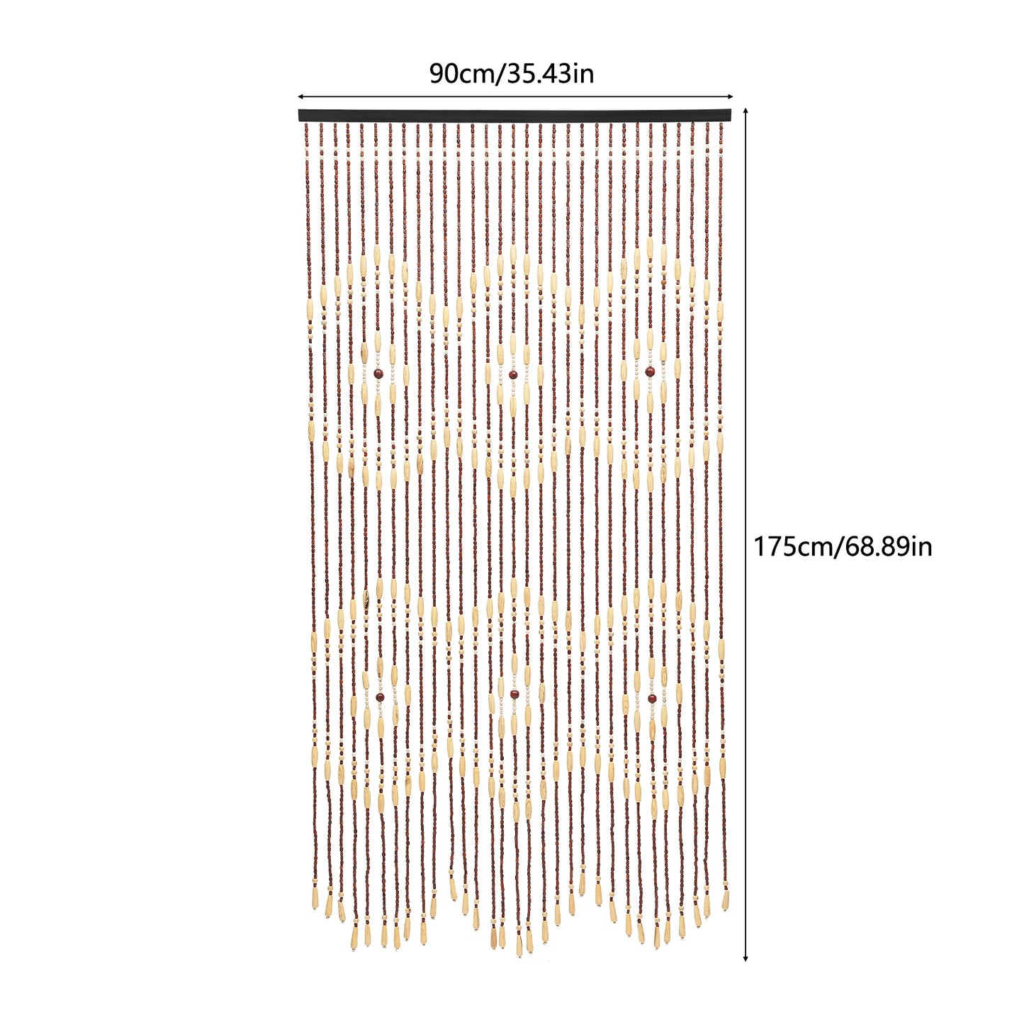 Natural Wooden Doorway Beaded Curtain
