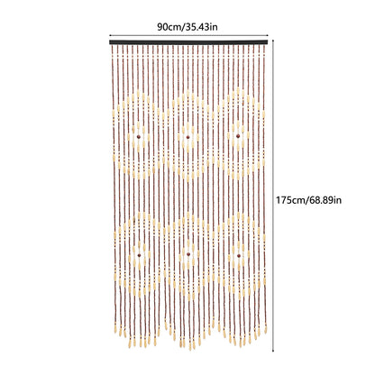 Natural Wooden Doorway Beaded Curtain