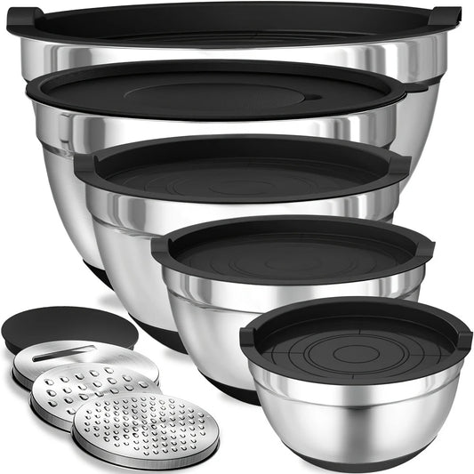 Stainless Steel Mixing Bowl Set, Attachments