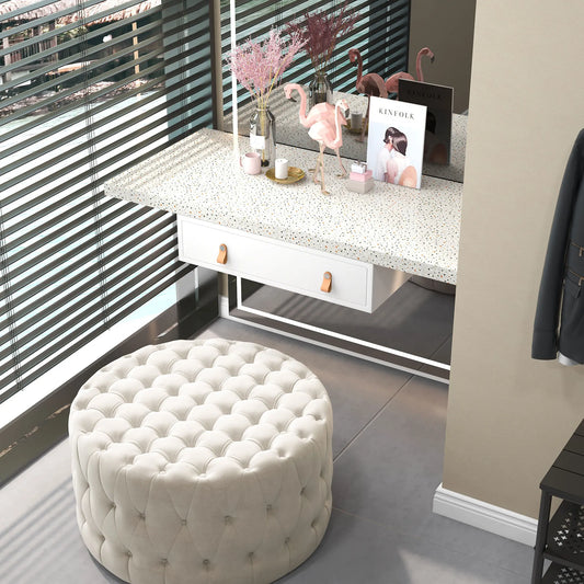 Button Tufted Ottoman