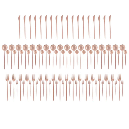 90Pcs Flatware Set Stainless Steel Silverware