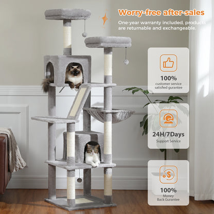 Multi-Level Cat Tree, Scratching Posts, Perches, Caves