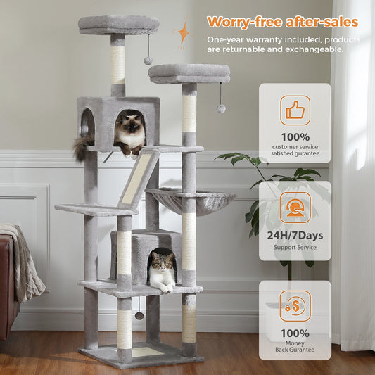 Multi-Level Cat Tree, Scratching Posts, Perches, Caves