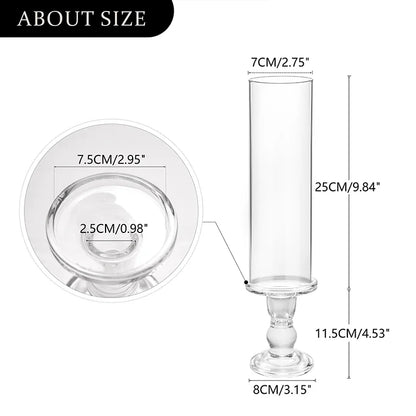 Clear Glass Hurricane Candle Holders