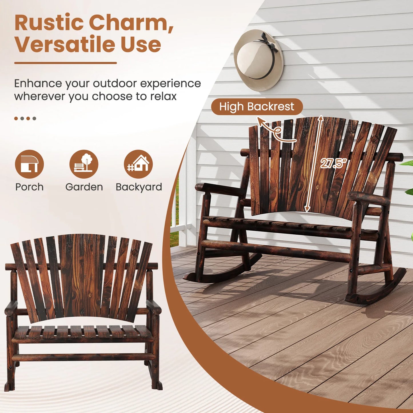 Outdoor Adirondack Rocking Chair