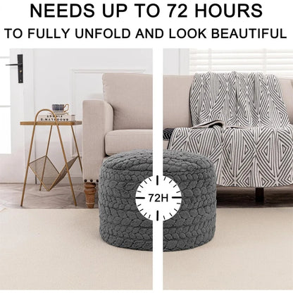 Round Boho Pouf Ottoman