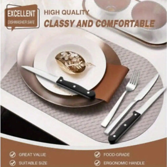 Stainless Steel Flatware, Dishwasher Safe, Serves 8