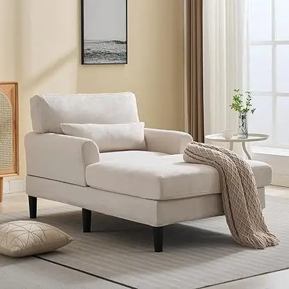 Velvet Chaise Lounge Chair